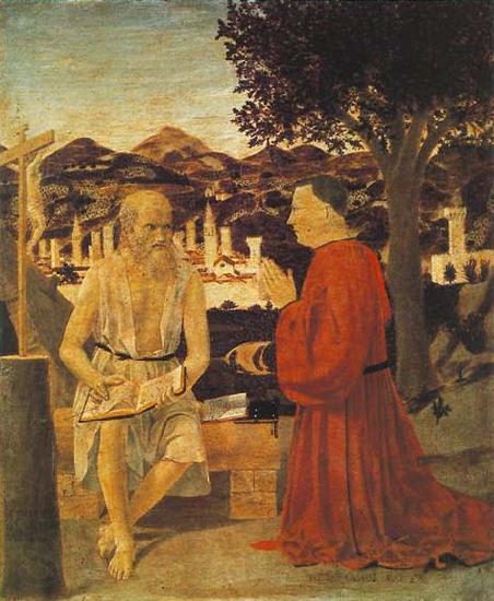 Piero della Francesca St Jerome and a Donor Norge oil painting art